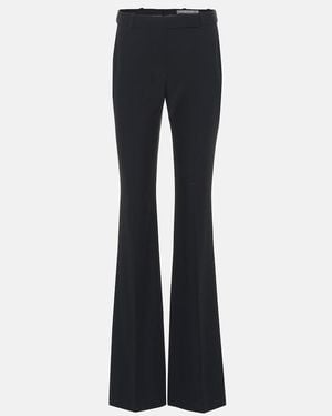 McQueen Mid-Rise Flared Trousers - Blue