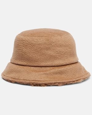 Max Mara Reversible Camel Hair Bucket Hat - Natural