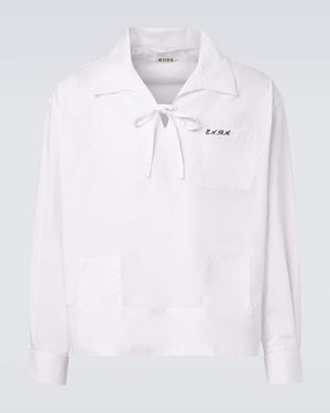 Bode Cotton Poplin Top - White