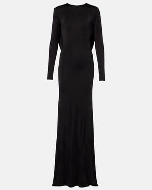 The New Arrivals Ilkyaz Ozel Roisin Draped Open-Back Gown - Black