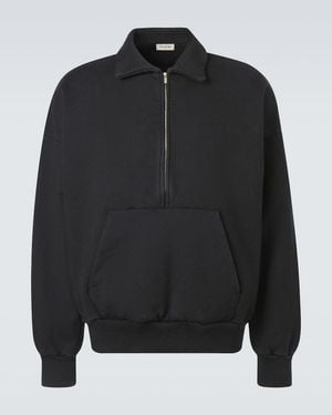 Fear Of God Cotton Jersey Half-Zip Sweatshirt - Black