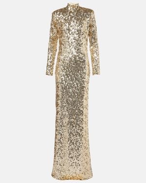 The New Arrivals Ilkyaz Ozel Catroux Sequined Gown - Metallic