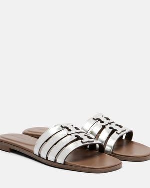 Tory Burch Metallic Leather Slides
