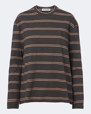 Jil Sander T-Shirt Aus Baumwolle - Schwarz
