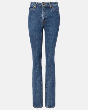 KHAITE Daria Mid-Rise Slim Jeans - Blue