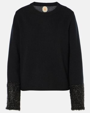 Jardin Des Orangers Lame-Trimmed Jumper - Black