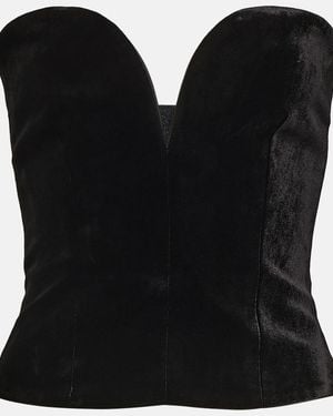 Roland Mouret Velvet Bustier - Black