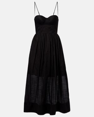 Zimmermann Rhiannon Gathered Corset Dress - Black