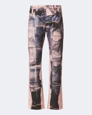 Acne Studios 1996 Trompe L'Oil Straight Jeans - Blue