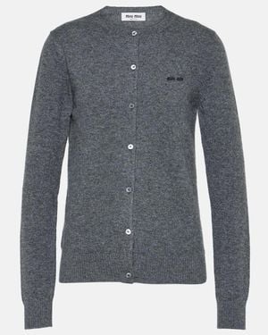 Miu Miu Cardigan Aus Kaschmir - Blau