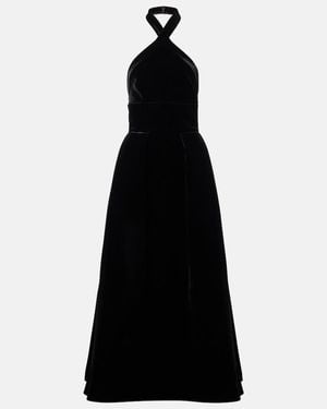 Elie Saab Halterneck Velvet Gown - Black
