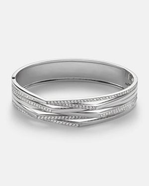 Repossi Antifer 18Kt Cuff Bracelet With Diamonds - Metallic