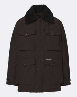 Canada Goose Scout Shearling-Trimmed Down Coat - Black