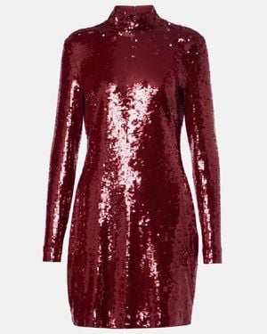 Veronica Beard Sylee Sequined Minidress - Red