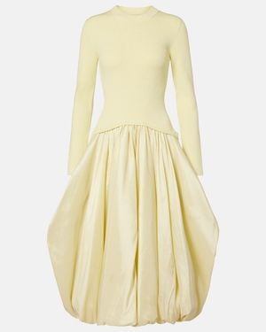 Jonathan Simkhai Izzy Taffeta Midi Dress - Yellow