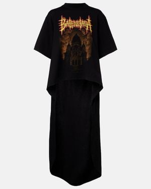 Balenciaga Sacré Caur T-Shirt Mit Schleppe - Schwarz