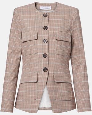 Veronica Beard Orrin Plaid Blazer - Natural