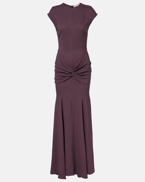 TOVE Ames Gathered Jersey Maxi Dress - Purple