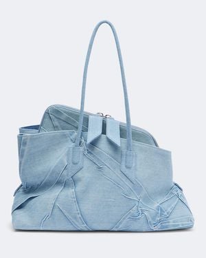 The Attico La Passeggiata Medium Denim Tote Bag - Blue