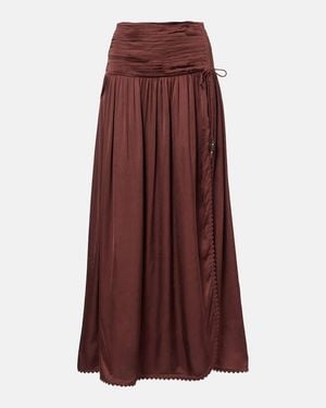 Poupette Maxirock Carla Aus Satin - Lila