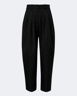 Isabel Marant Janice Pleated Wool Trousers - Black