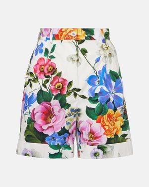 Dolce & Gabbana Shorts With Floral Motif - Multicolour