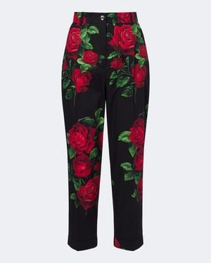 Dolce & Gabbana Midikleid Aus Wolle - Rot