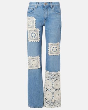 Alanui Island's Diary Straight Jeans - Blue