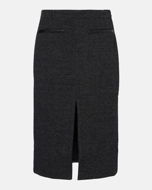Proenza Schouler Label Kingsley Twill Midi Skirt - Black