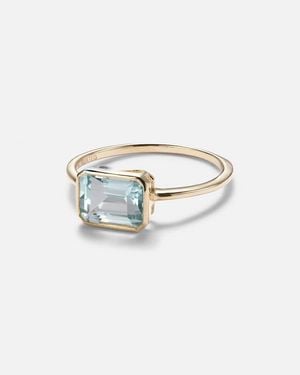 Mateo 14Kt Ring With Topaz - Metallic