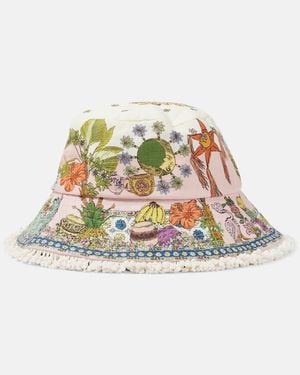 ALÉMAIS Hazel Linen Bucket Hat - White