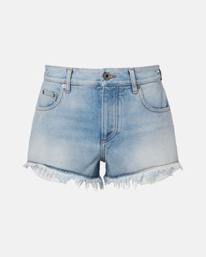 Loewe Shorts Paula's Ibiza De Denim Con Anagrama - Azul