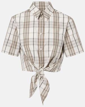 Burberry Check Cotton Shirt - Metallic