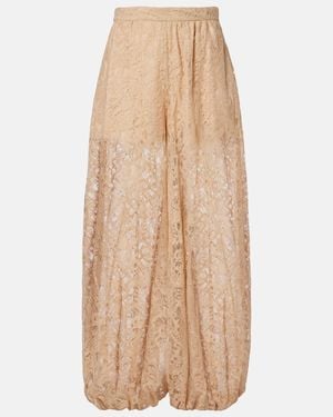 Adriana Degreas Lace Balloon Trousers - Natural