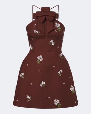 ShuShu/Tong Verziertes Minikleid - Braun