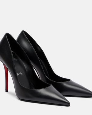 Christian Louboutin Miss Z 100 Black Leather Court Shoes