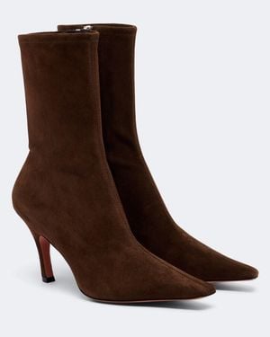 AMINA MUADDI Jamie Suede Ankle Boots - Brown
