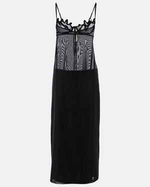 Y. Project Wire Brasier Slip Dress - Black