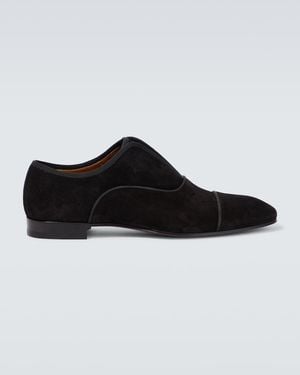 Christian Louboutin Alpha Velour Oxford Shoes - Black