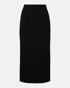 Givenchy Wool-Blend Midi Skirt - Black
