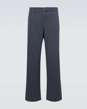 Miu Miu Bestickte Wide-Leg Jeans - Blau