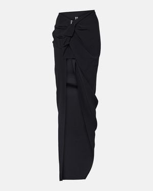 Rick Owens High-Rise Asymmetric Maxi Skirt - Black
