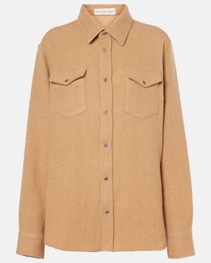 God's True Cashmere Bronze Cashmere Shirt - Natural