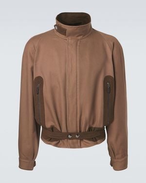 Giorgio Armani Archivio Silk Bomber Jacket - Brown