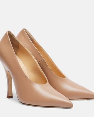 Magda Butrym Leather Court Shoes - Natural
