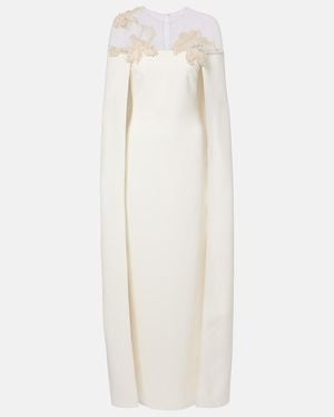 Safiyaa Bridal Ambere Embellished Crepe Gown - White