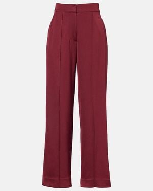 Jonathan Simkhai Kyra Satin Wide-Leg Trousers - Red