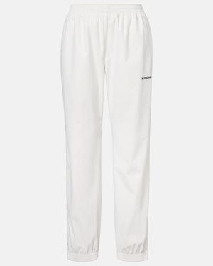 Balenciaga Logo Straight Joggers - White