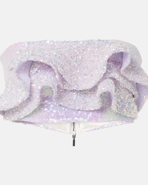 Maticevski Bandeau-Top Together Wave Mit Pailletten - Lila