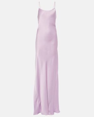 Victoria Beckham Satin Gown - Purple